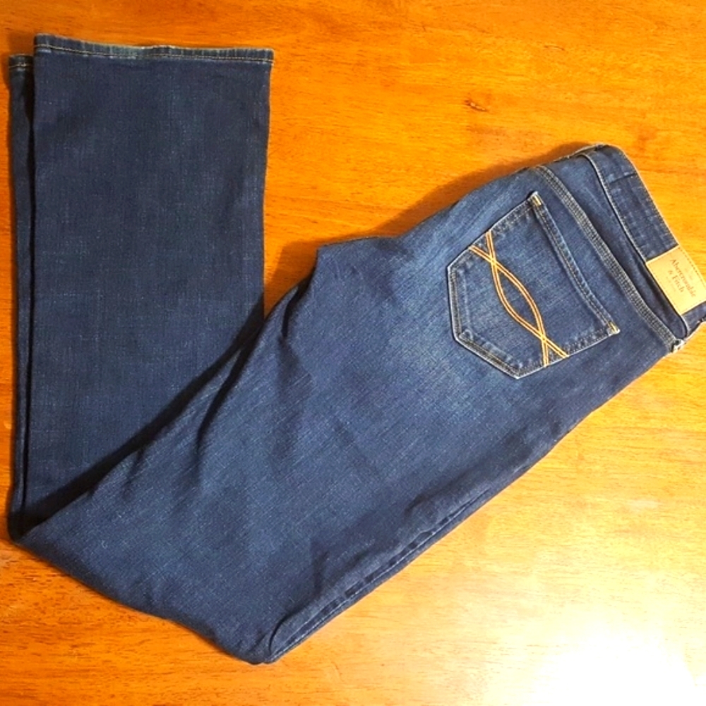 Abercrombie & Fitch Women's Boot Cut Jeans - Dark Blue